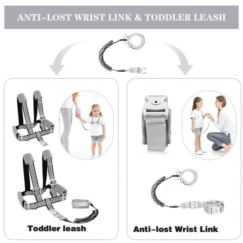 WSZCML Toddler Leash for Walking, Toddler Safety Harnesses Leashes, Safety Harness with Lock for Kids, Anti Lost Wrist Link for Toddlers ，Upgrade with Reflective Tape Liner（6.5ft）for Kids - Image 2